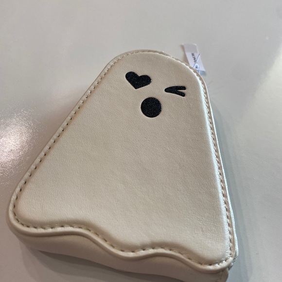NWT Coach Ghost Coin Purse Halloween Limited Edition Leather Zipper Bag Heart - Picture 3 of 7